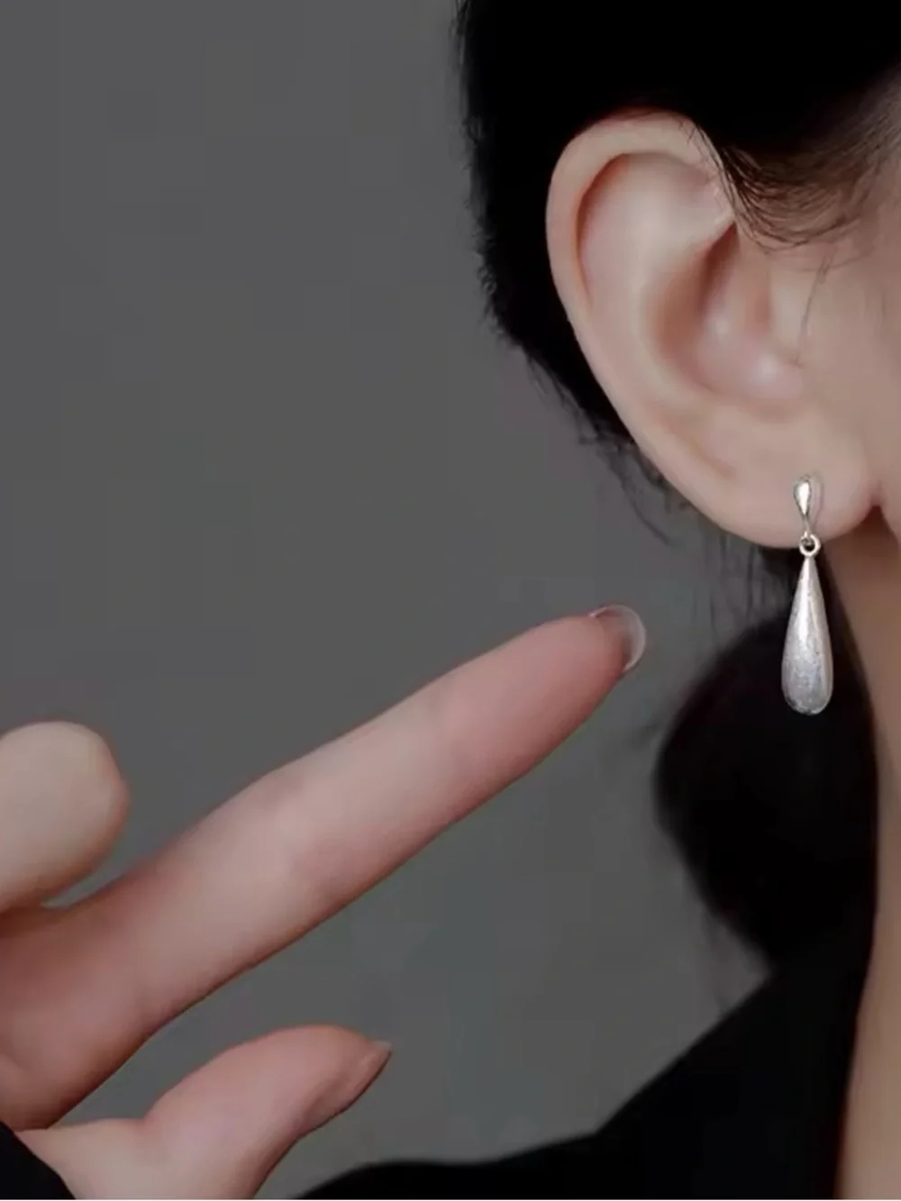 New Brushed Silver Earrings
